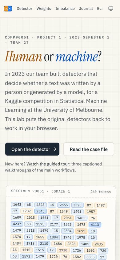 The landing page on a 390 pixel wide phone screen.
